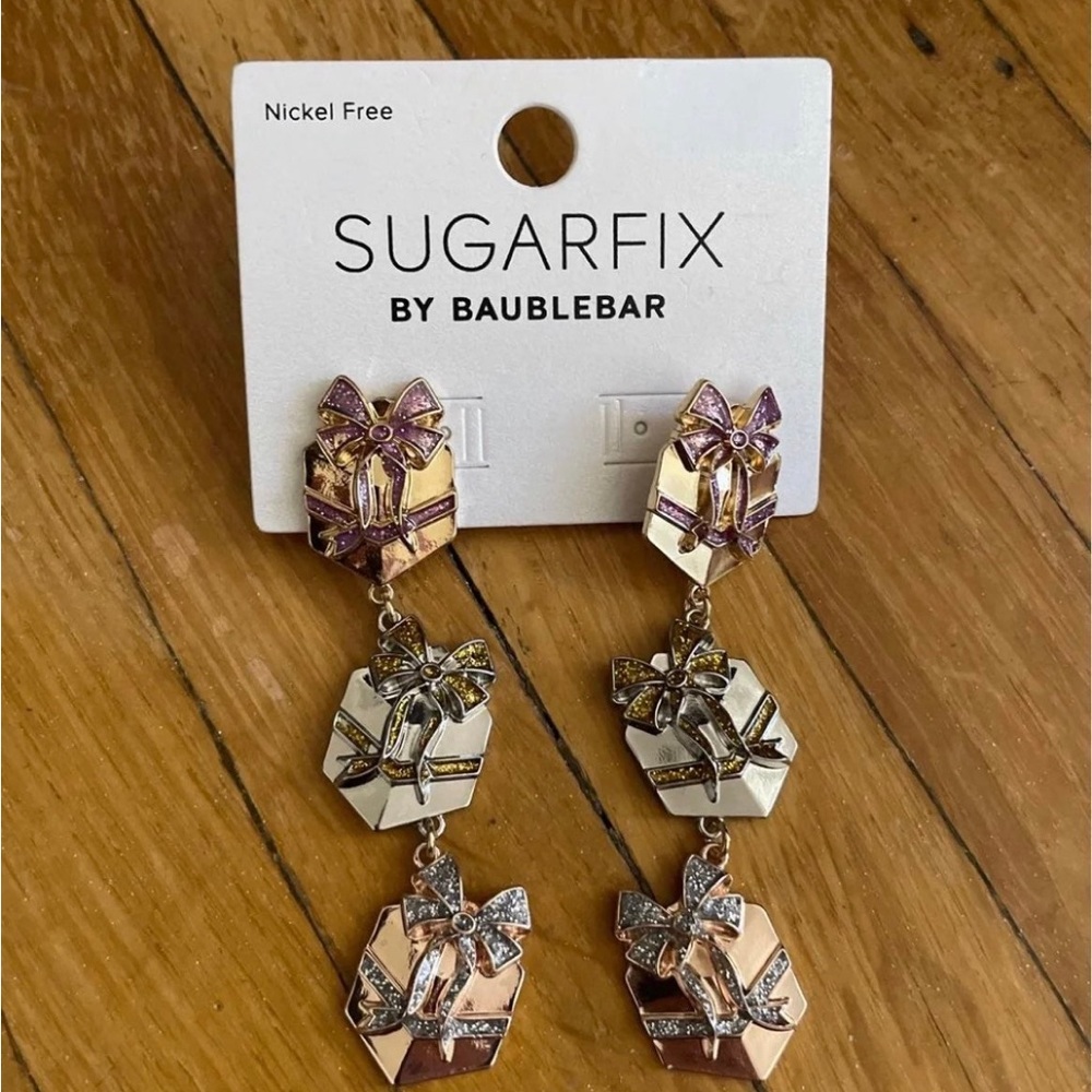 Sugarfix Baublebar Gifts Sparkly Rhinestone Dangle Earrings NEW